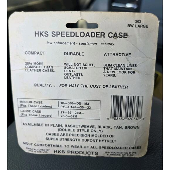 HKS Speedloader Hard Pouch / Case for Large 29-M, 25-5, 27-A Basket Weave - Picture 5 of 5